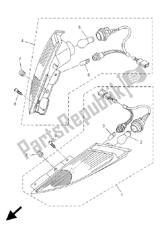 Todas as partes de Luz Intermitente do Yamaha YP 400A Majesty 2007