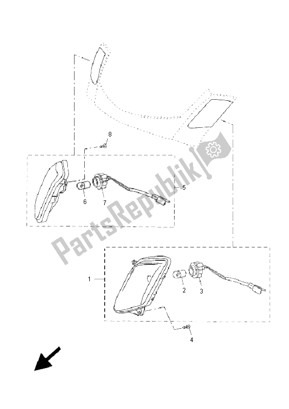 Tutte le parti per il Luce Lampeggiante del Yamaha YP 125R X MAX 2006