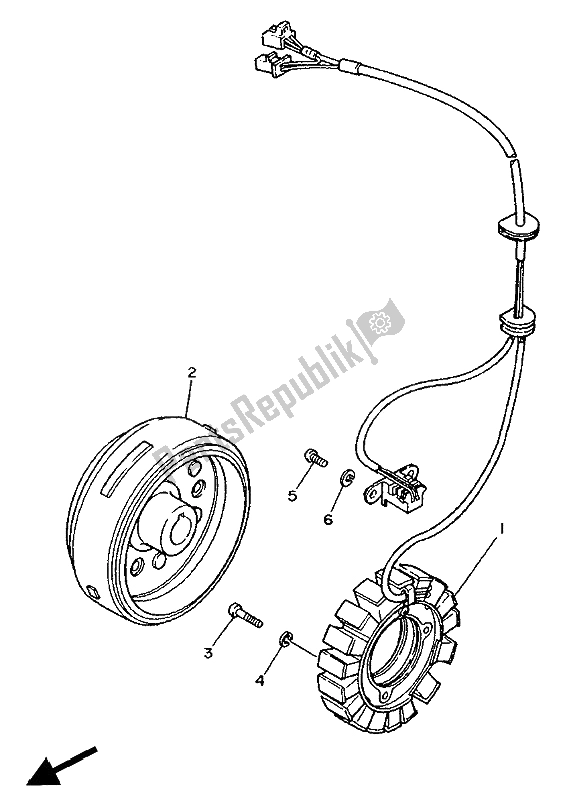 Tutte le parti per il Generatore del Yamaha TDM 850 1991