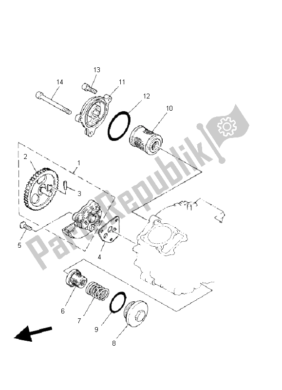 Toutes les pièces pour le La Pompe à Huile du Yamaha YFM 250 Bear Tracker 2X4 2004