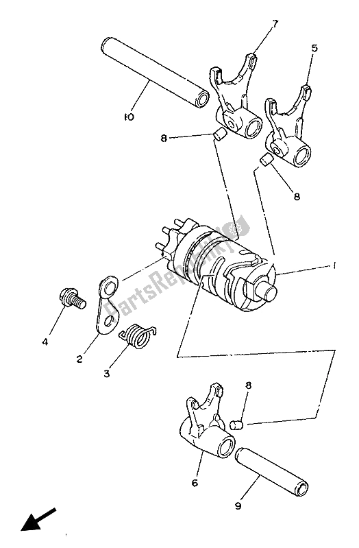 Toutes les pièces pour le Fourche à Came du Yamaha YZ 80 LC 1992