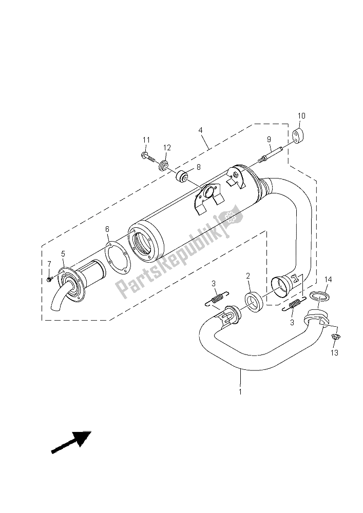 Wszystkie części do Wydechowy Yamaha YXM 700 ES Viking 2015