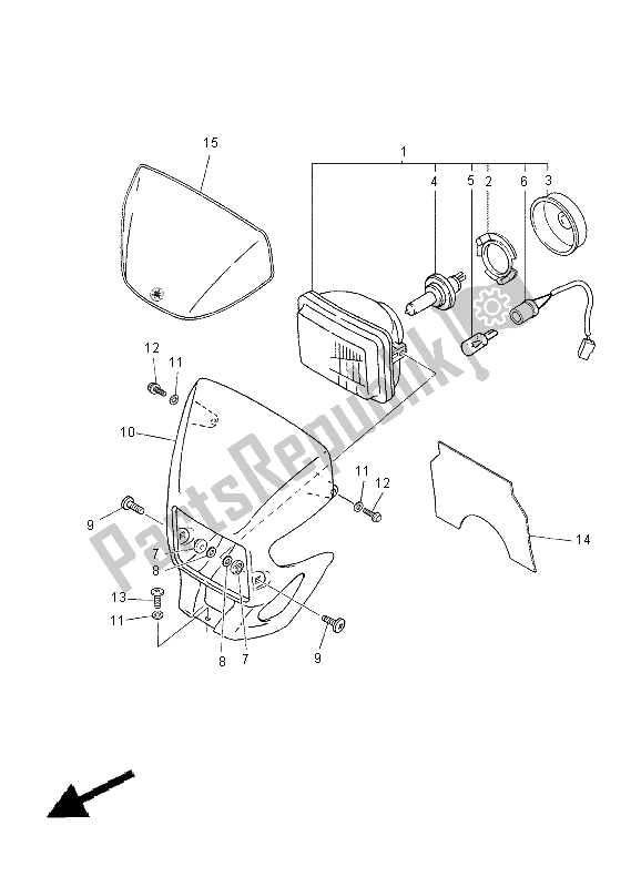 Todas las partes para Faro de Yamaha DT 125R 2004