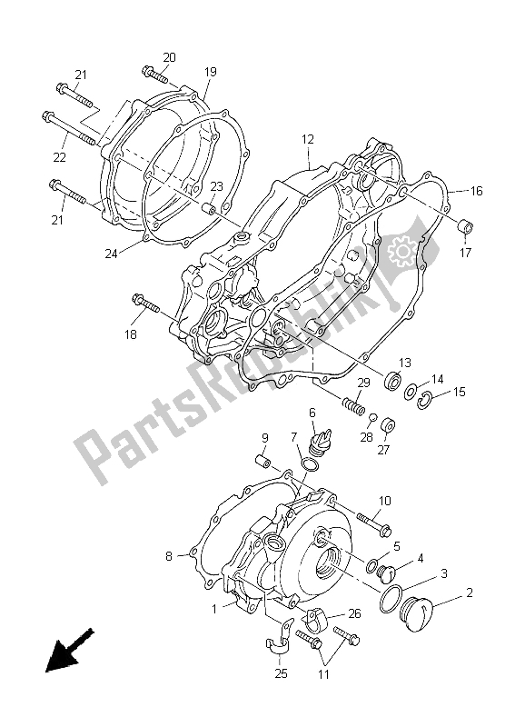 Todas las partes para Tapa Del Cárter 1 de Yamaha YZ 450F 2005