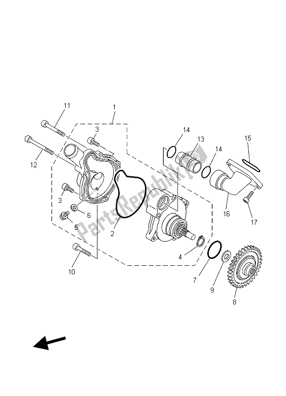Tutte le parti per il Pompa Dell'acqua del Yamaha TDM 900A 2006