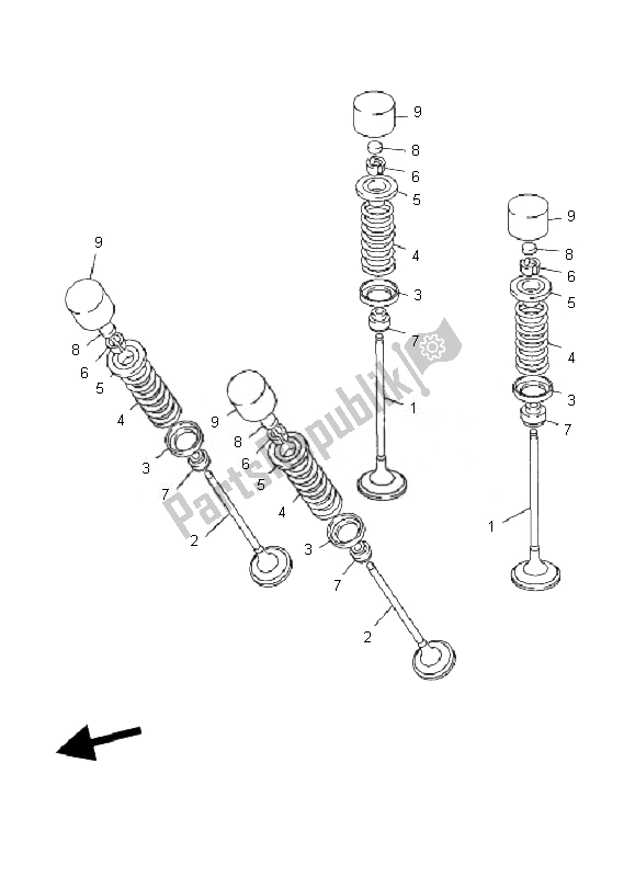 All parts for the Valve of the Yamaha FJR 1300 AS 2007