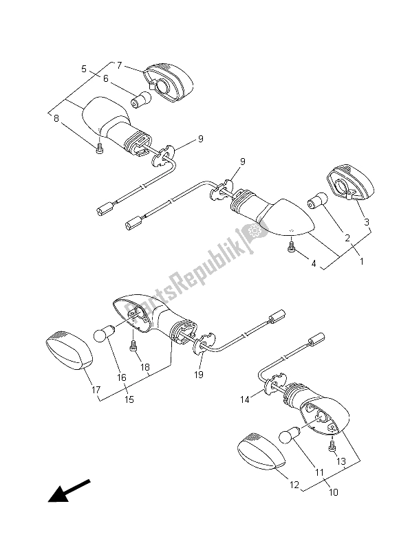 Tutte le parti per il Luce Lampeggiante del Yamaha MT 09 Tracer ABS 900 2015