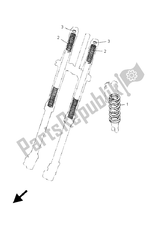 Toutes les pièces pour le Châssis Alternatif du Yamaha YZ 250 2001