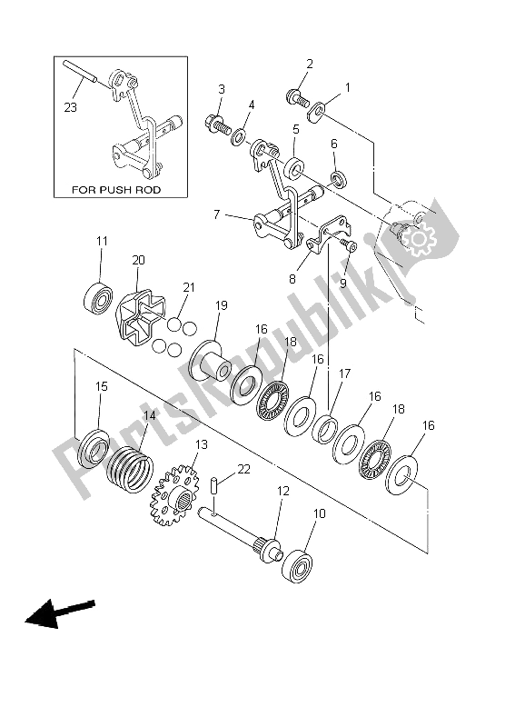 Todas as partes de Governador do Yamaha YZ 250 2002