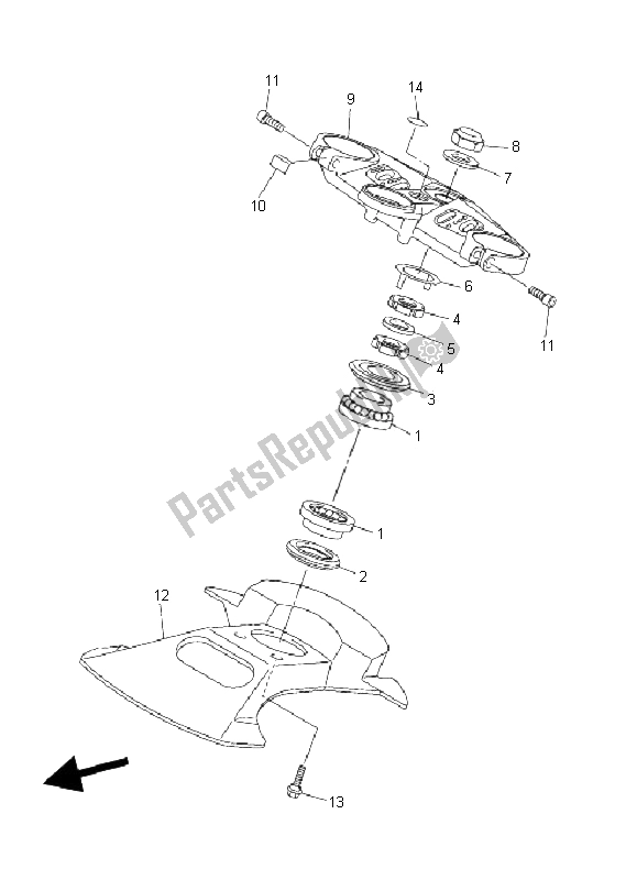 Tutte le parti per il Timone del Yamaha FJR 1300 AS 2006