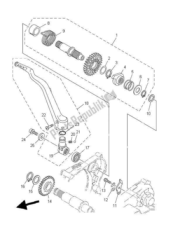 Todas las partes para Inicio de Yamaha YZ 250 2009