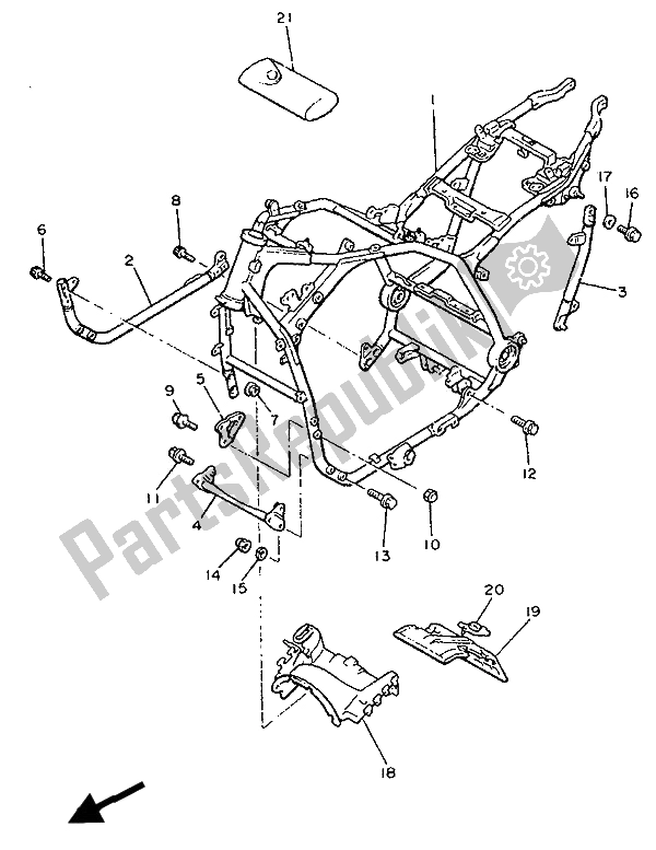 Todas as partes de Quadro, Armação do Yamaha V MAX 12 1200 1992