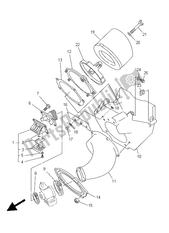 Todas as partes de Ingestão do Yamaha YZ 125 1997