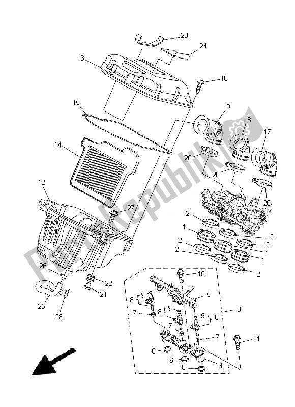 Todas las partes para Ingesta 2 de Yamaha MT 09A 900 2014