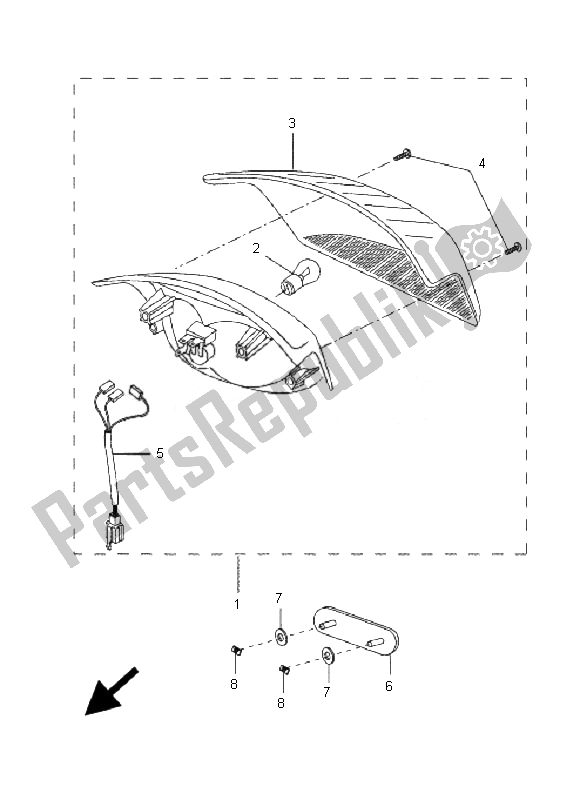 Toutes les pièces pour le Feu Arrière du Yamaha CW 50 BWS 2007