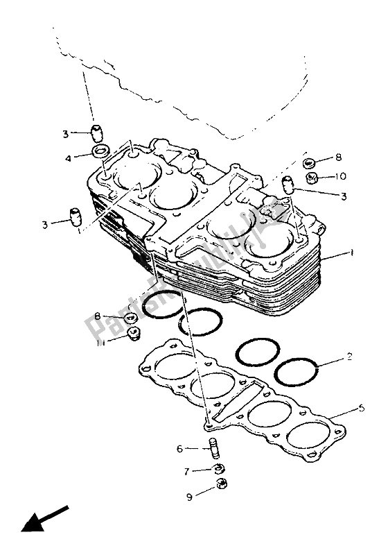 Wszystkie części do Cylinder Yamaha FJ 1200 1986