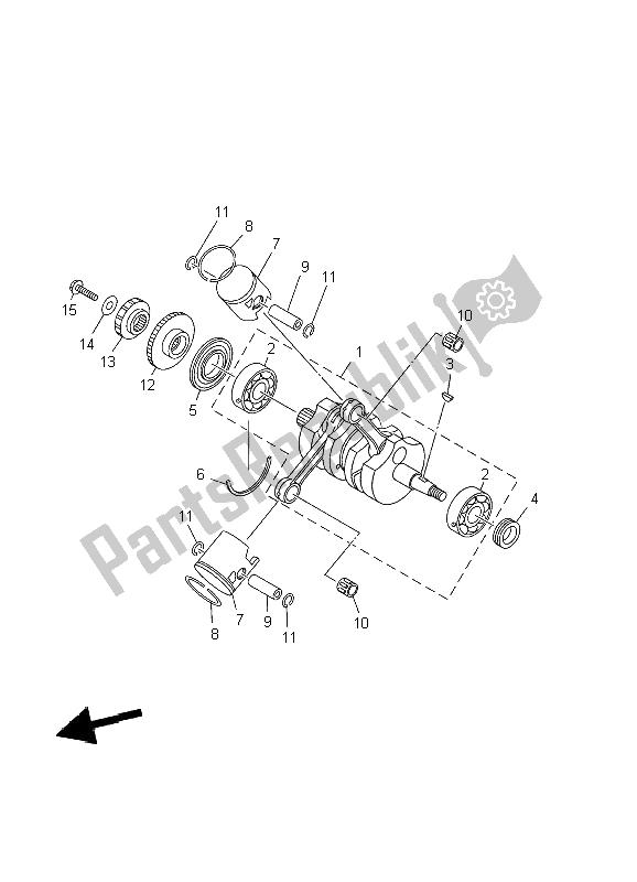 All parts for the Crankshaft & Piston of the Yamaha TZ 250 2002