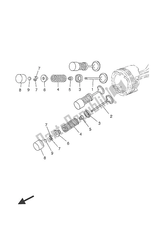 Wszystkie części do Zawór Yamaha YP 400R 2016