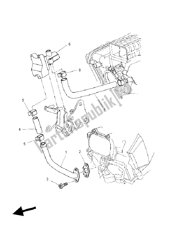 All parts for the Air Induction System of the Yamaha XT 660 ZA Tenere SE 2011