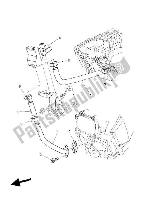 Tutte le parti per il Sistema Di Induzione Dell'aria del Yamaha XT 660 ZA Tenere SE 2011