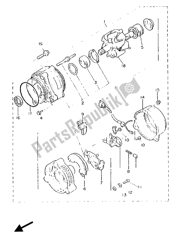 Todas las partes para Generador de Yamaha FZ 750 Genesis 1990