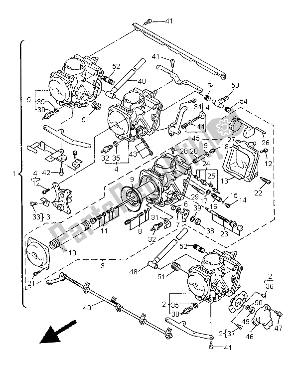 Tutte le parti per il Carburatore del Yamaha XJ 600S 1999
