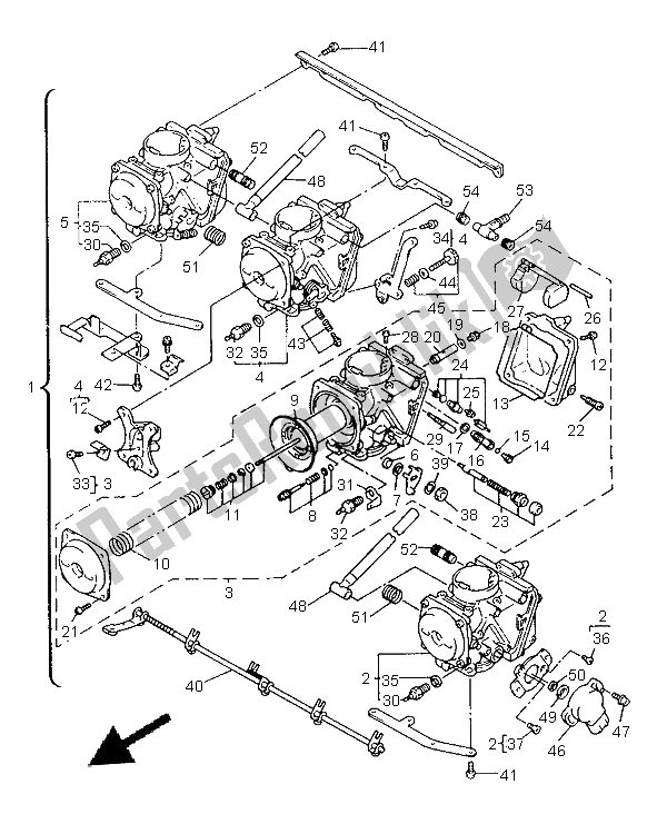 Tutte le parti per il Carburatore del Yamaha XJ 600S 1999