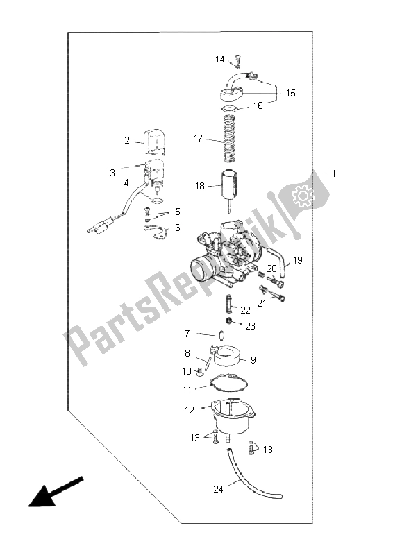 All parts for the Carburetor of the Yamaha C 50 RR LC JOG 2011