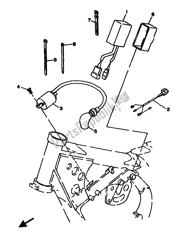 Toutes les pièces pour le électrique 1 du Yamaha YZ 125F LC 1994