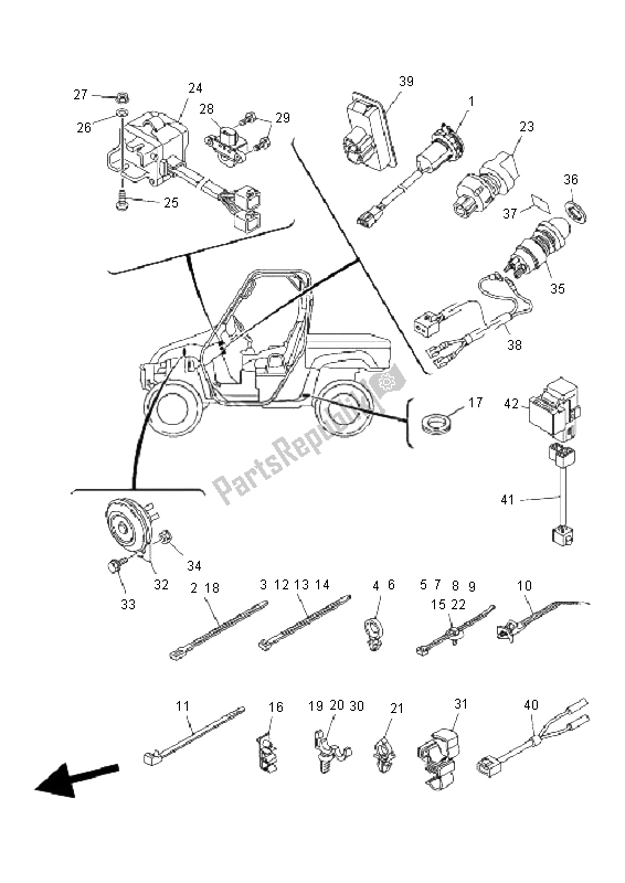 All parts for the Electrical 2 of the Yamaha YXR 700F Rhino 2011