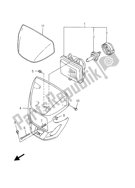 Tutte le parti per il Faro del Yamaha WR 450F 2003