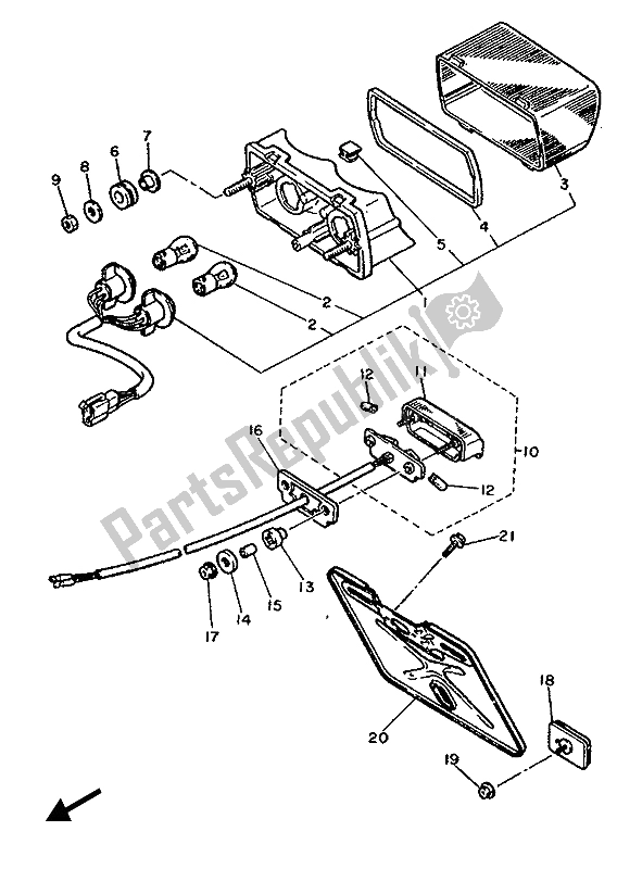 Todas las partes para Luz De La Cola de Yamaha FZX 750 1987