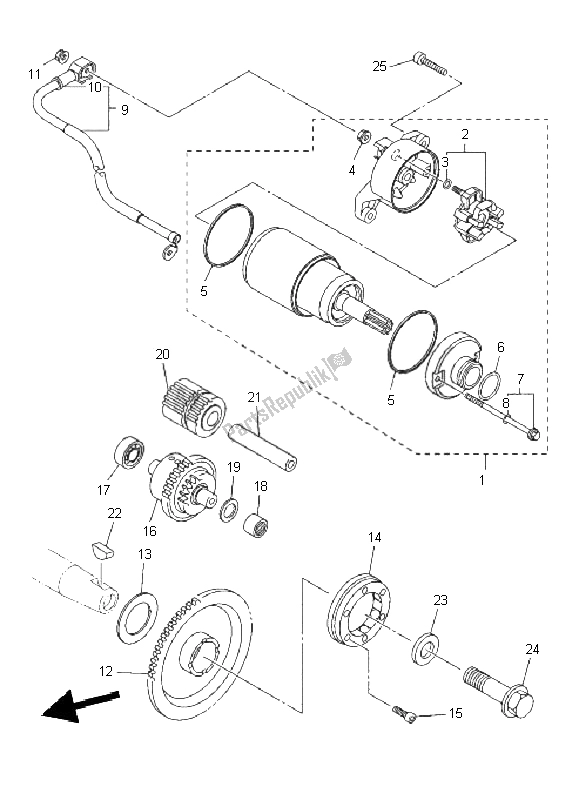 Tutte le parti per il Antipasto del Yamaha XVS 1300A 2011