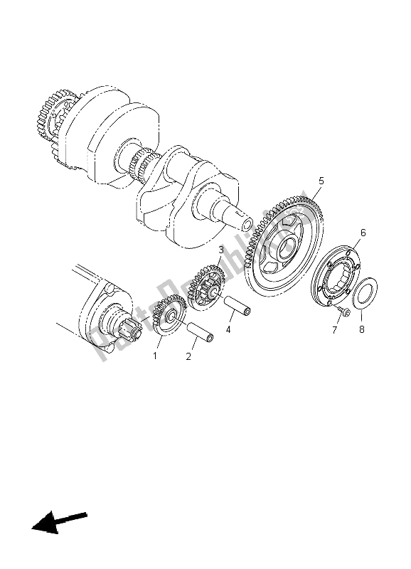 Tutte le parti per il Frizione Di Avviamento del Yamaha VMX 17 1700 2009