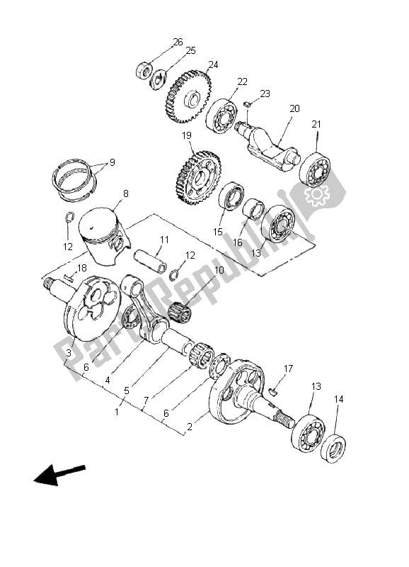 Wszystkie części do Wa? Korbowy I T? Ok Yamaha DT 125X 2006