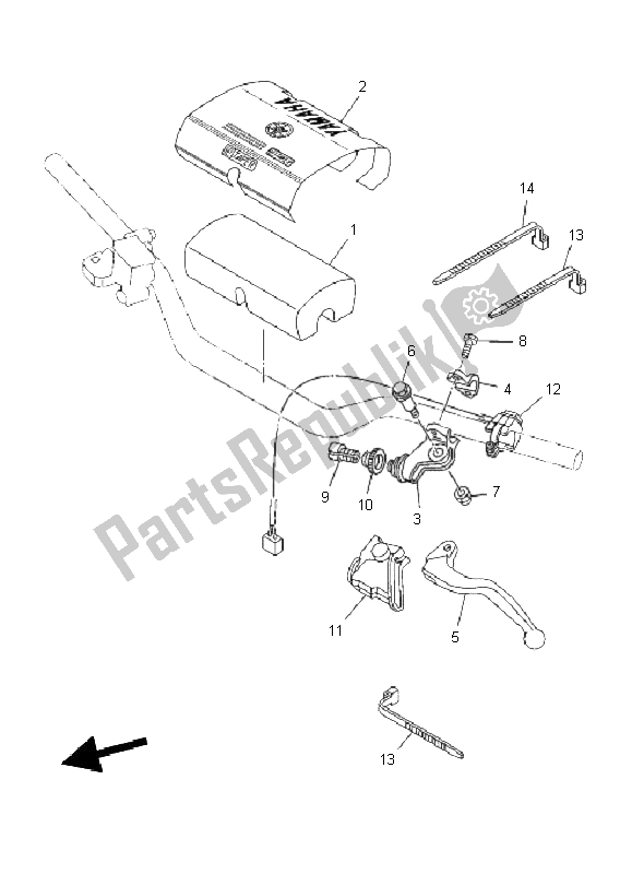 Toutes les pièces pour le Interrupteur Et Levier De Poignée du Yamaha YZ 125 2011