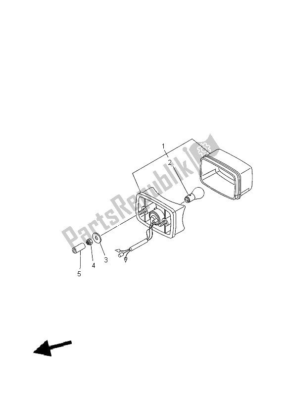 All parts for the Taillight of the Yamaha YFM 700 Fwad Grizzly 4X4 2014