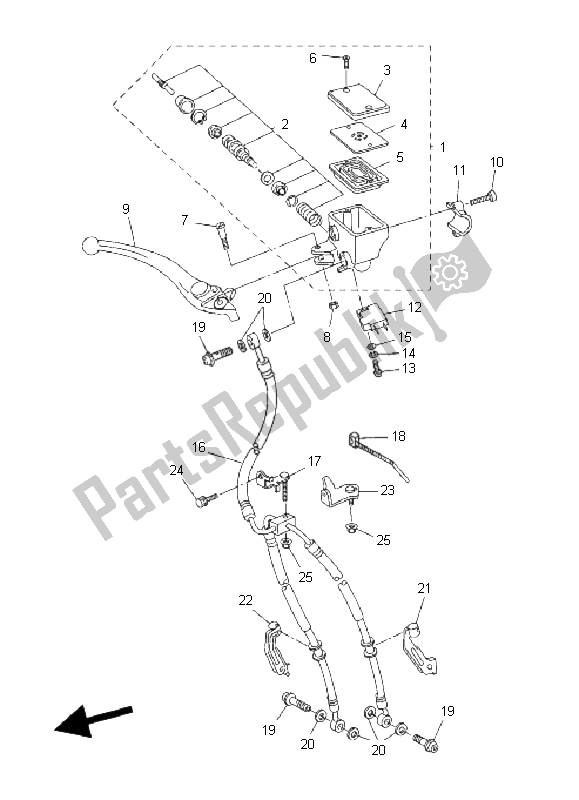 Tutte le parti per il Pompa Freno Anteriore del Yamaha FZ1 N Fazer 1000 2009