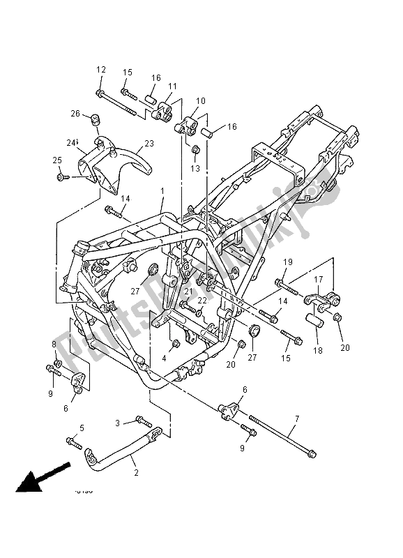 Wszystkie części do Rama Yamaha XJR 1300 2000