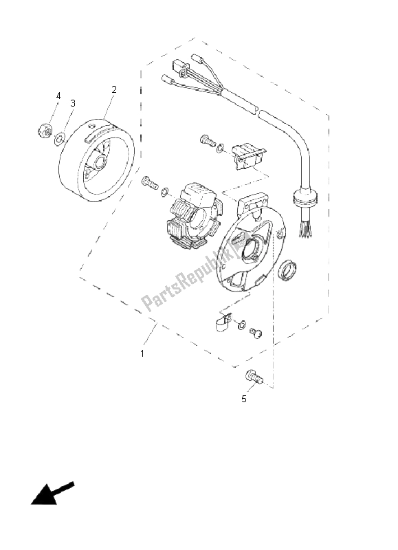 Alle onderdelen voor de Generator van de Yamaha EW 50N Slider 2008