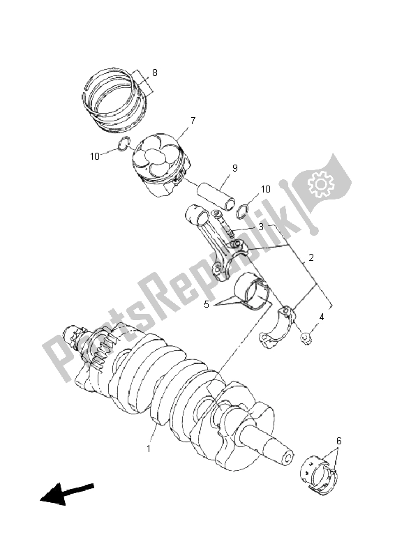 Tutte le parti per il Albero Motore E Pistone del Yamaha YZF R6 600 2011