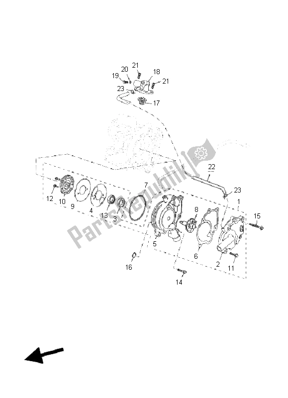 Todas as partes de Bomba De água do Yamaha VP 125 X City 2011