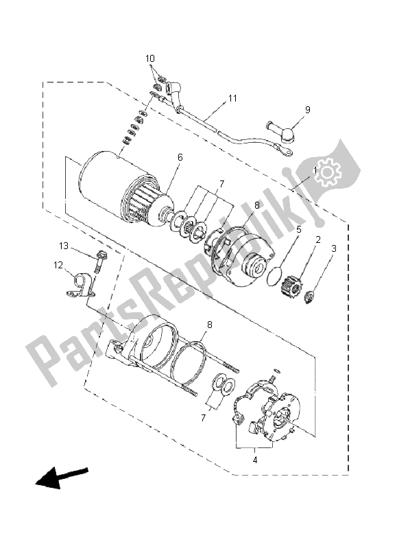 Alle onderdelen voor de Start De Motor van de Yamaha YFM 660R 2002