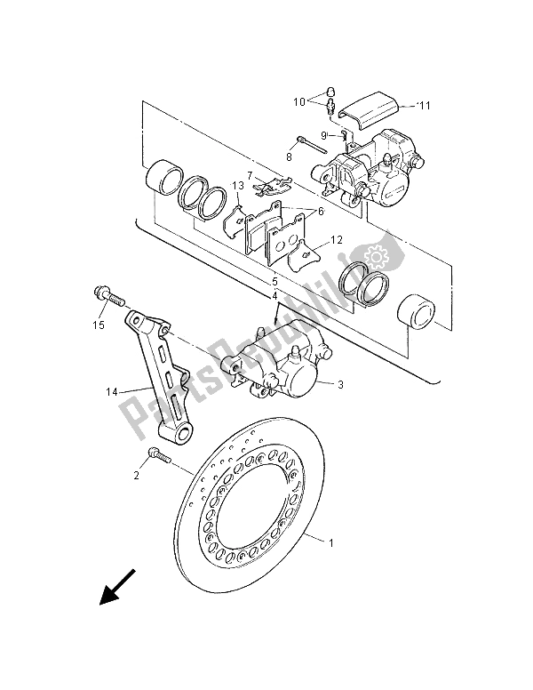 Todas las partes para Pinza De Freno Trasero de Yamaha BT 1100 Bulldog 2005