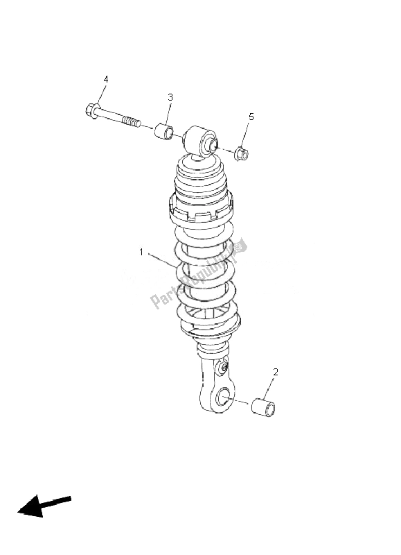 Todas las partes para Suspensión Trasera de Yamaha FZ1 SA Fazer 1000 2010