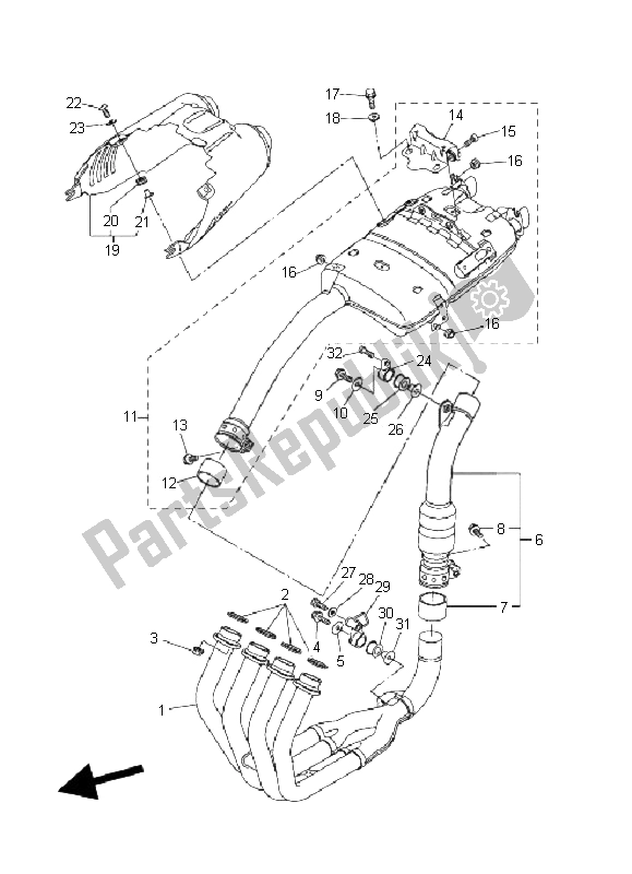 Wszystkie części do Wydechowy Yamaha FZ6 SS Fazer 600 2006