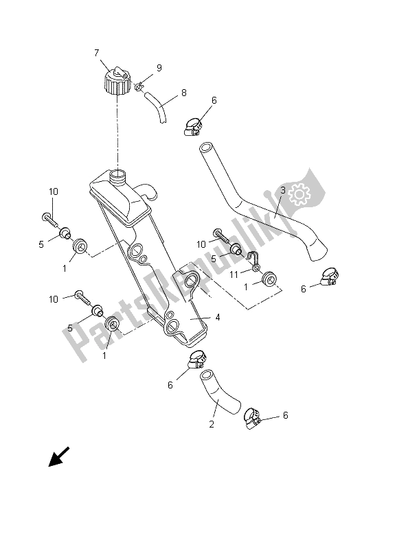 Tutte le parti per il Tubo Del Radiatore del Yamaha DT 50R SM 2005