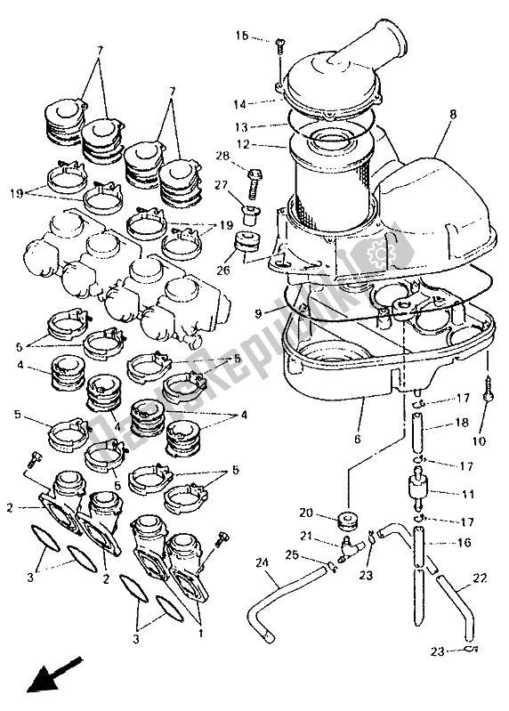 Tutte le parti per il Presa del Yamaha XJ 600S Diversion 1994