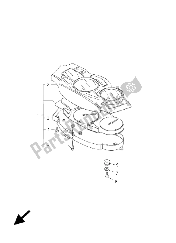 Alle onderdelen voor de Meter van de Yamaha FJR 1300 2001