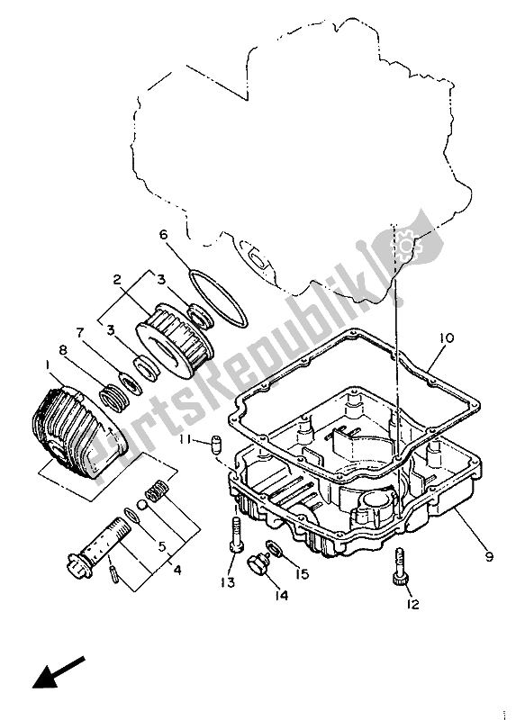 Todas las partes para Limpiador De Aceite de Yamaha XJ 600 1989